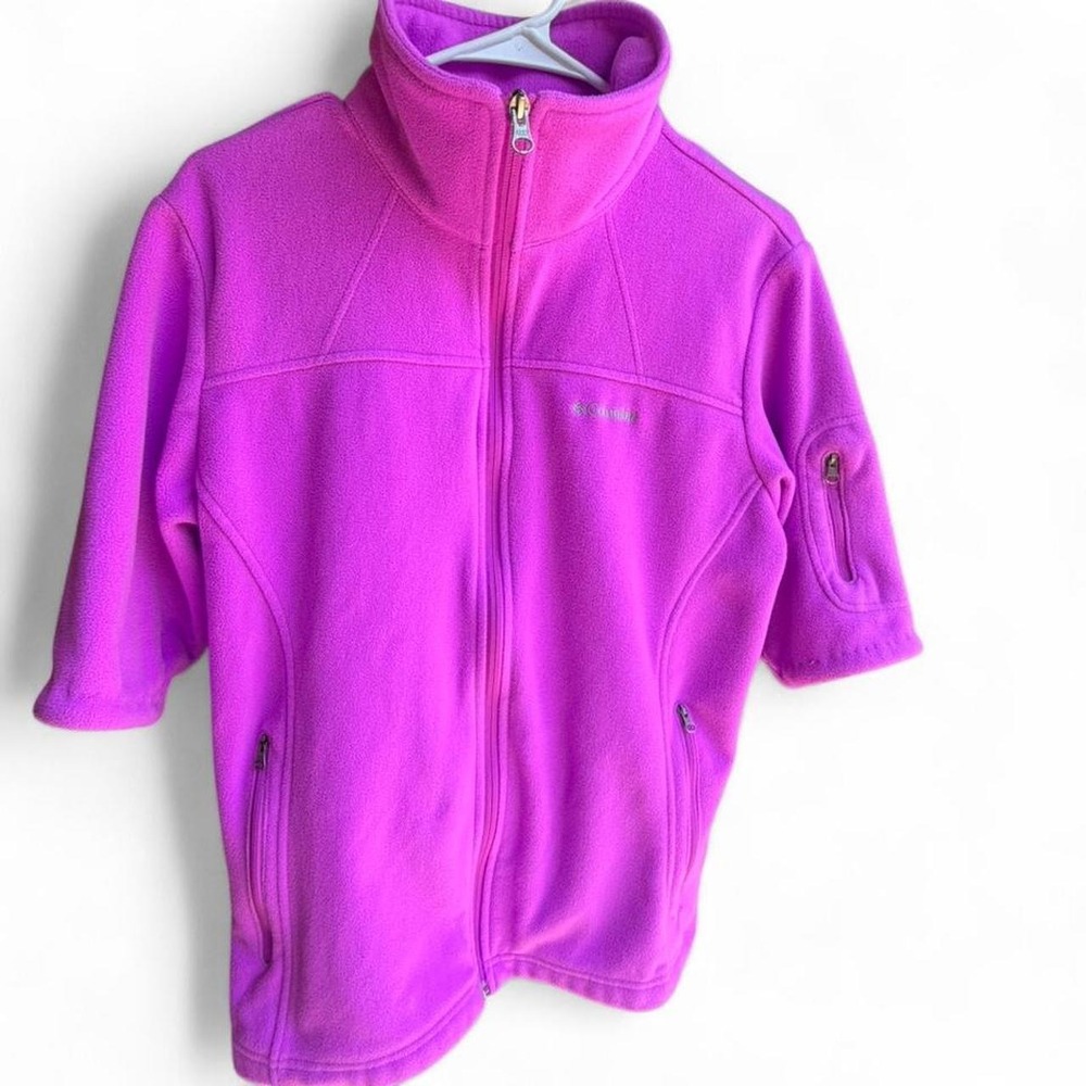 CUSTOM Columbia purple fleece jacket Large